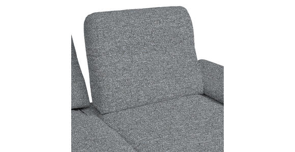 ECKSOFA in Chenille, Flachgewebe Blaugrau 165/318 cm - Blaugrau/Schwarz, Design, Textil/Metall (165/318cm) - Xora