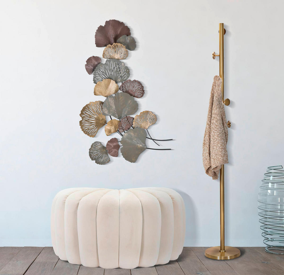 Wanddeko Diply Metall  - Goldfarben/Grau, Basics, Metall (76/126/7.6cm)