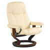 RELAXSESSEL CONSUL Echtleder    - Creme/Braun, Natur, Leder/Holz (75/100/71cm) - Stressless