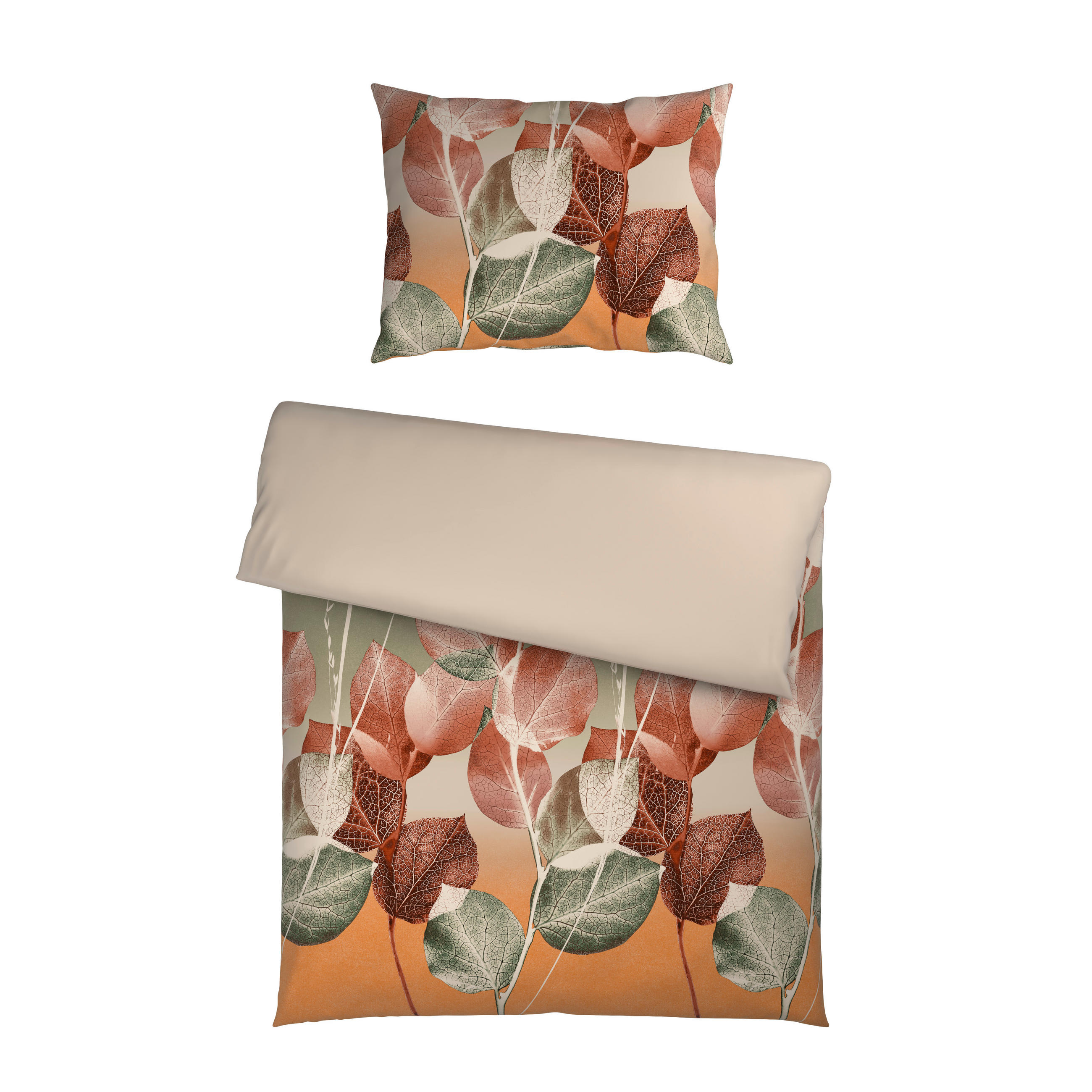 WENDEBETTWÄSCHE 2-teilig Satin, Flachgewebe 140/200 cm  - Goldbraun, Basics, Textil (140/200cm) - Esposa