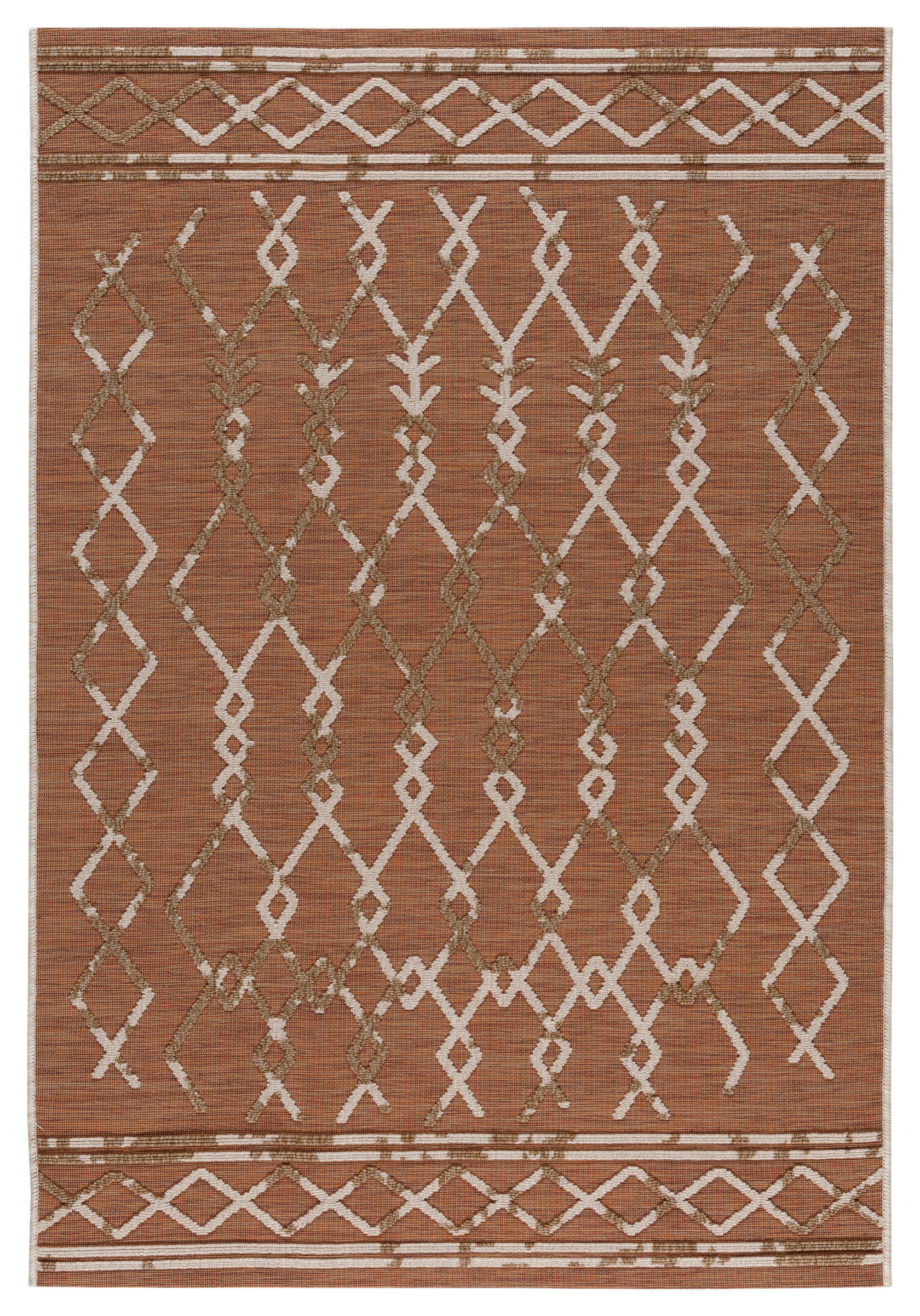 UTOMHUSMATTA 120/170 cm Road  - terrakotta, Basics, textil (120/170cm) - Livetastic