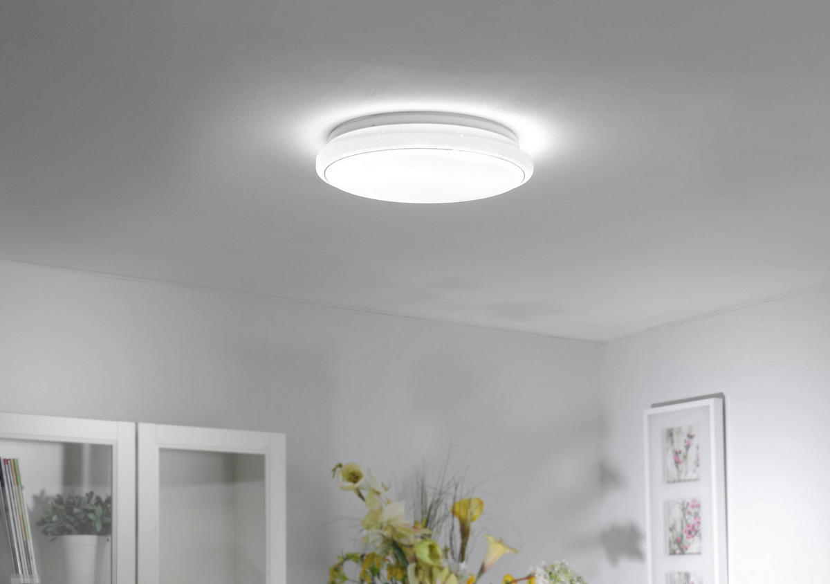 LED-DECKENLEUCHTE Lolasmart-Jupi  Smart 59/59/10,8 cm   - Weiß, Design, Kunststoff (59/59/10,8cm)