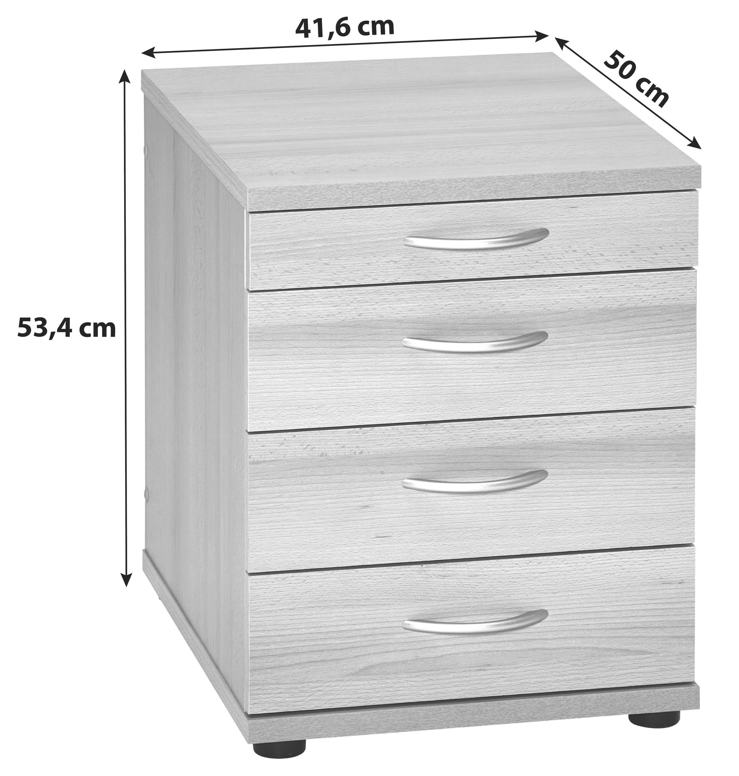 CONTAINER Buchefarben  - Silberfarben/Buchefarben, Basics, Holzwerkstoff/Kunststoff (41,6/53,4/50cm) - MID.YOU