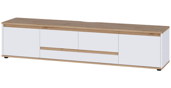 LOWBOARD  in 180/50/42 cm  - Schwarz/Weiß, MODERN, Holzwerkstoff (180/50/42cm) - Carryhome