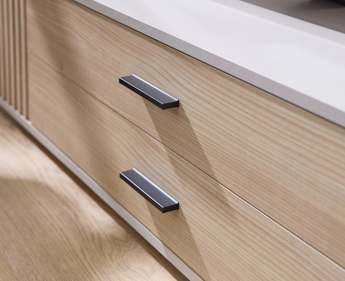 LOWBOARD  in 180/30/30 cm  - Kaschmir/Eichefarben, Design, Holzwerkstoff/Kunststoff (180/30/30cm) - Boxxx