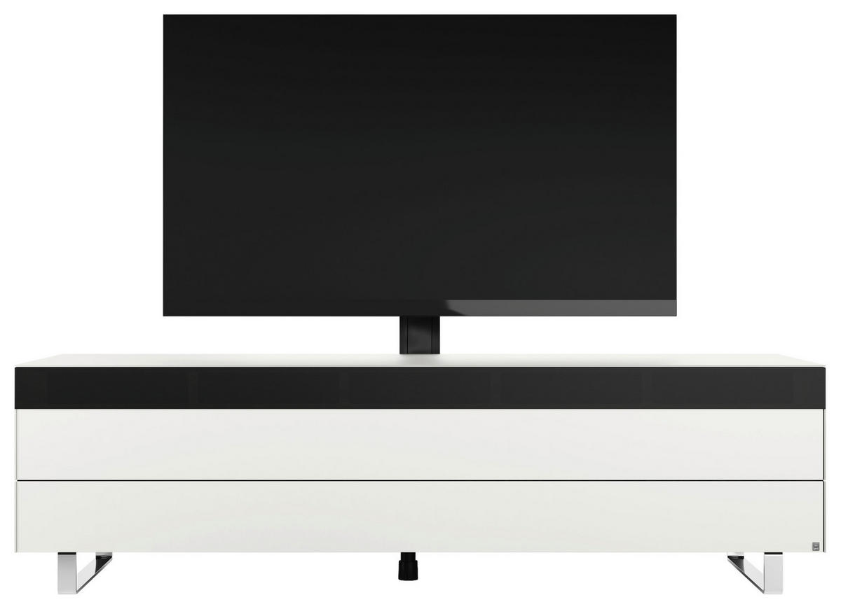 TV-ELEMENT - Chromfarben/Schwarz, MODERN, Glas/Holzwerkstoff (175,5/50,5/57,0cm) - Musterring