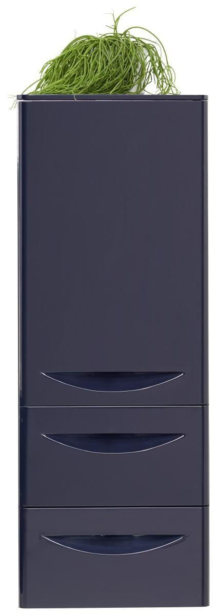 MIDISCHRANK 45/121/33 cm  - Blau, Design, Glas/Holzwerkstoff (45/121/33cm) - Sadena