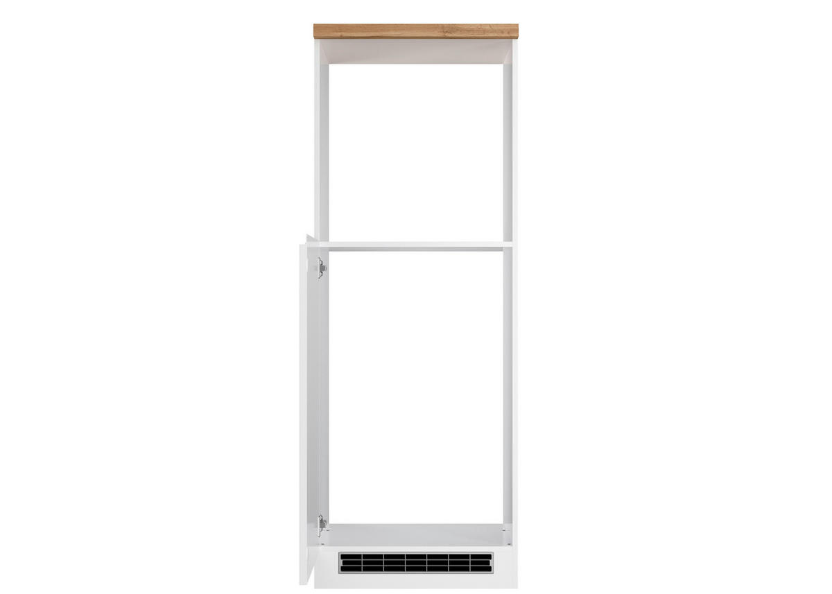 GERÄTEUMBAUSCHRANK 60/166/60 cm  in Weiß, Eiche Wotan, Weiß Hochglanz  - Weiß Hochglanz/Eiche Wotan, LIFESTYLE, Holzwerkstoff (60/166/60cm) - Held