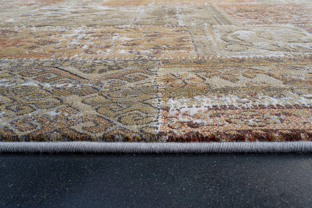 WEBTEPPICH 160/230 cm Argentum Creme, Goldfarben, Terracotta  - Goldfarben/Terracotta, KONVENTIONELL, Kunststoff/Textil (160/230cm) - Novel