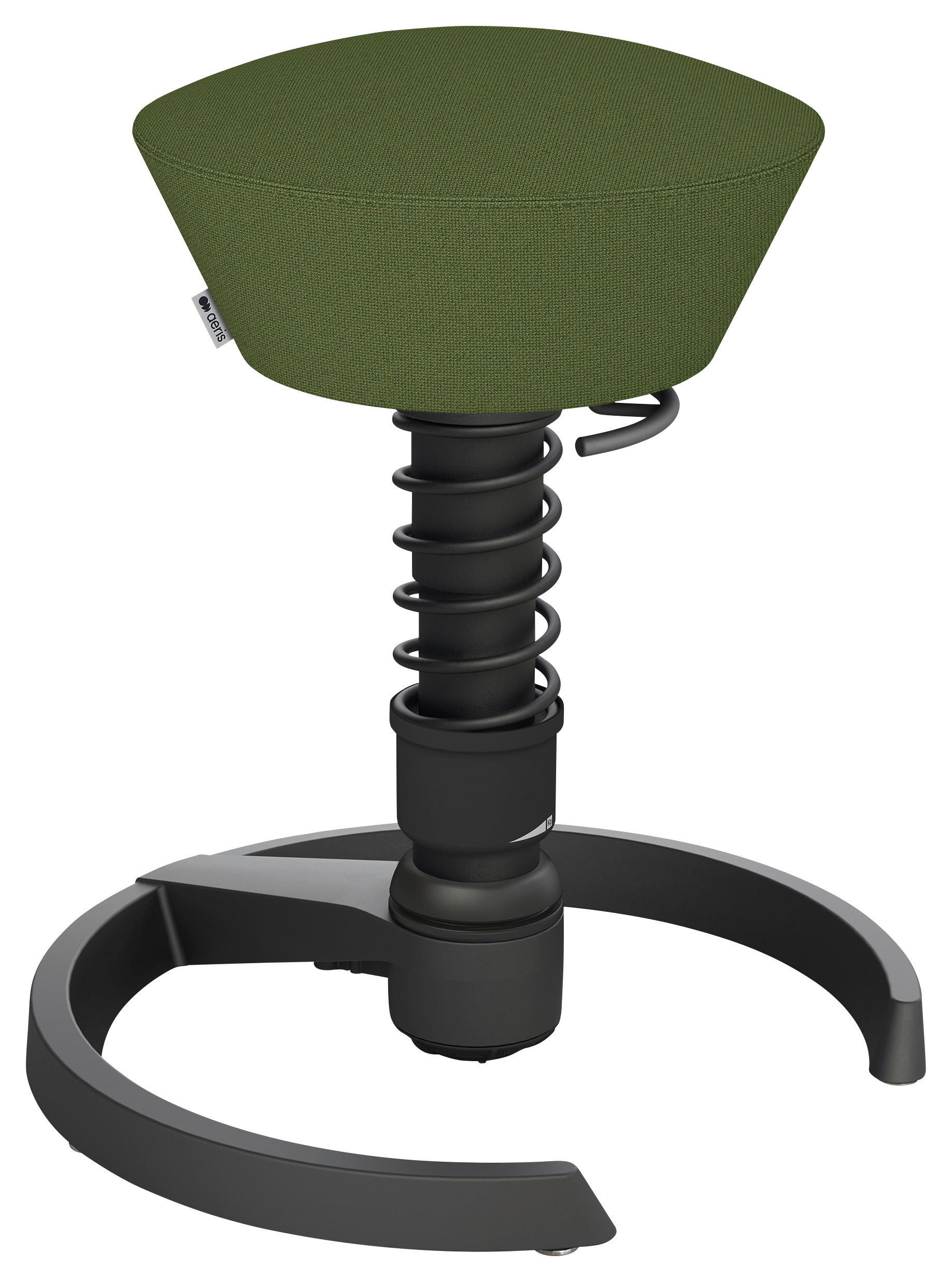 BÜROHOCKER 55/45,66/55 cm  - Schwarz/Grün, Basics, Textil/Metall (55/45,66/55cm) - Aeris