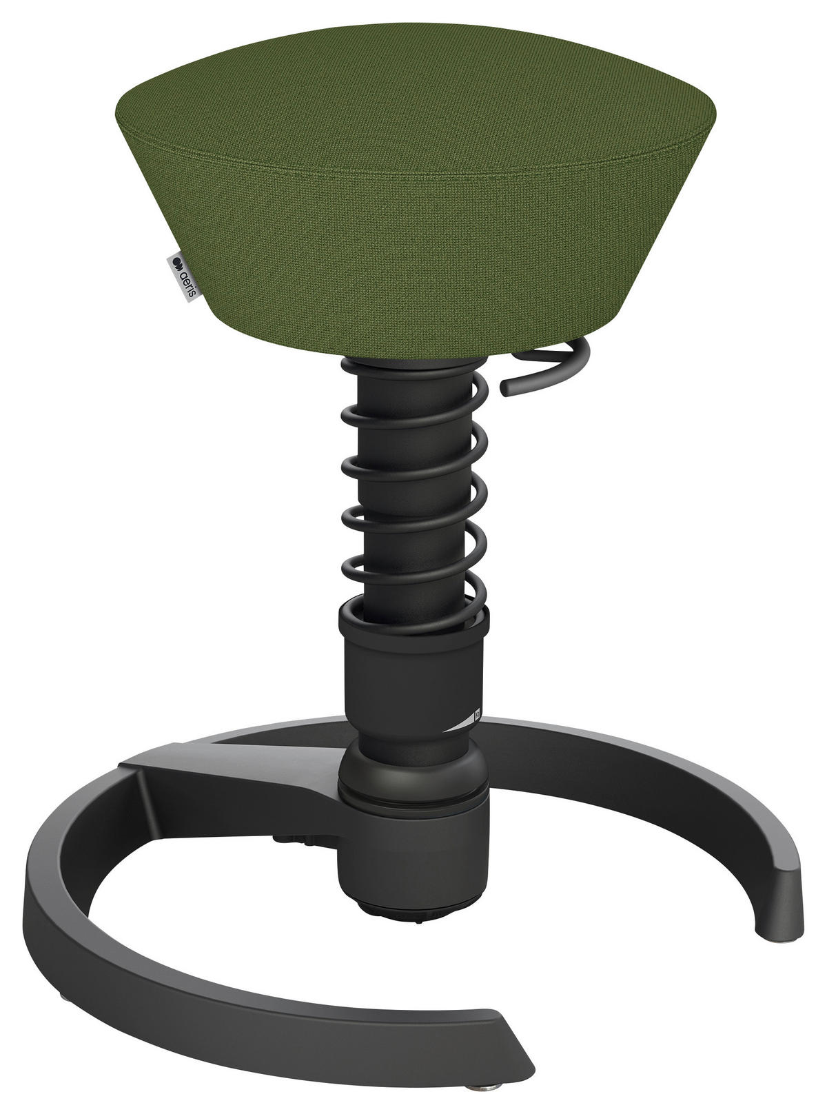 BÜROHOCKER 55/45,66/55 cm  - Schwarz/Grün, Basics, Textil/Metall (55/45,66/55cm) - Aeris