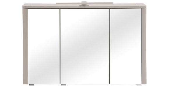 SPIEGELSCHRANK 101/64/21 cm  - Kaschmir/Alufarben, KONVENTIONELL, Glas/Holzwerkstoff (101/64/21cm) - Xora