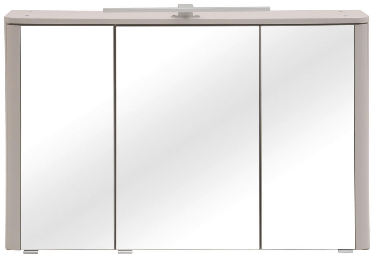 SPIEGELSCHRANK 101/64/21 cm  - Kaschmir/Alufarben, KONVENTIONELL, Glas/Holzwerkstoff (101/64/21cm) - Xora