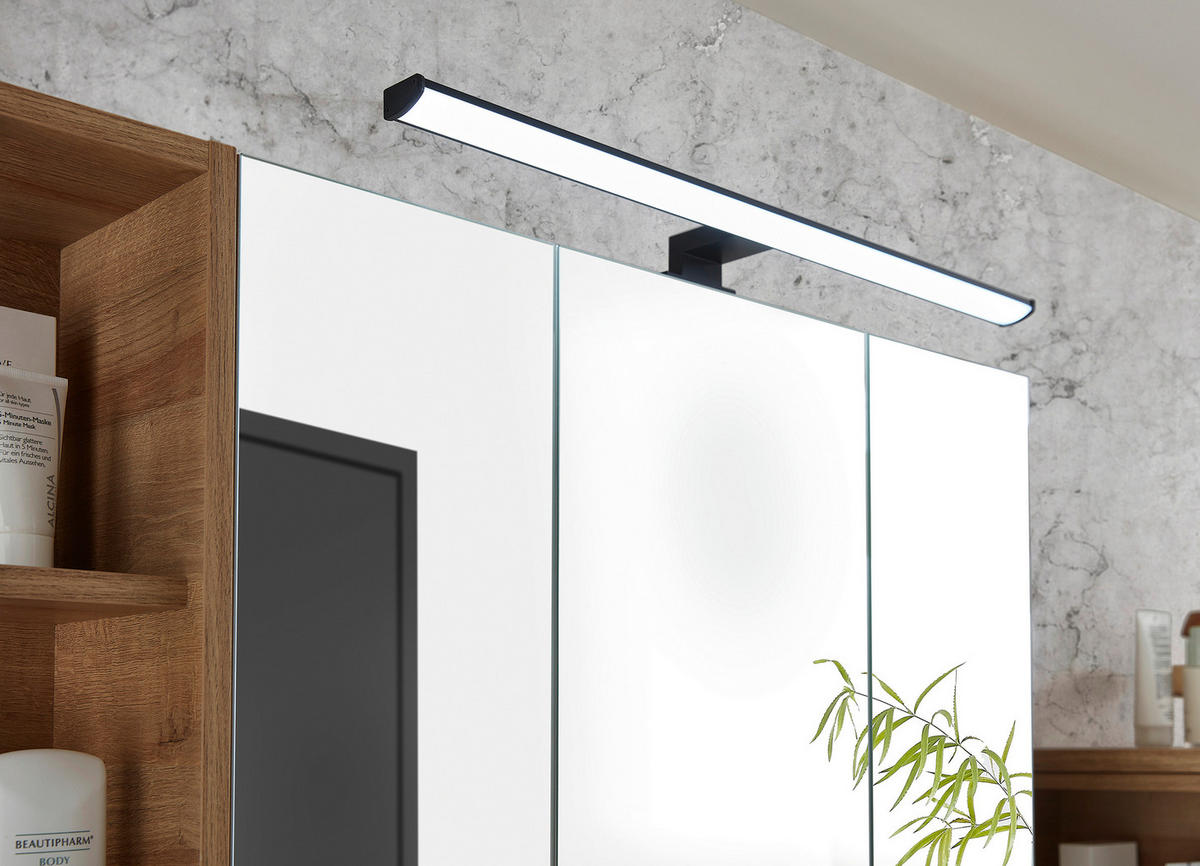 BADEZIMMER  in 90 cm  - Schieferfarben/Eichefarben, MODERN, Keramik/Holzwerkstoff (90cm) - Pelipal