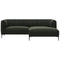 Freisteller von Livetastic ECKSOFA Waldgrün Chenille, Webstoff, Flachgewebe.