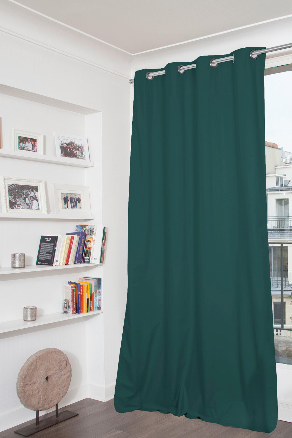 VERDUNKELUNGSVORHANG - Grün, Basics, Textil (135/250cm)