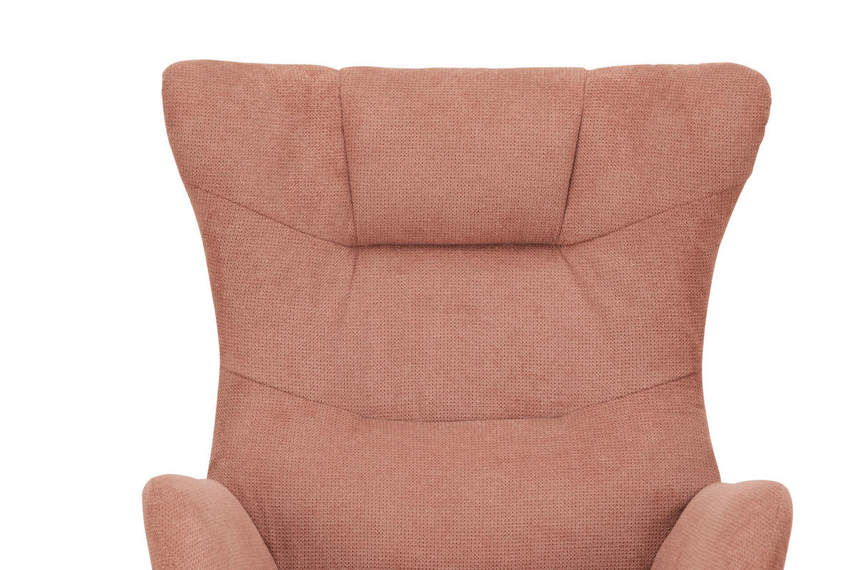 RELAXSESSELSET Samt    - Schwarz/Altrosa, Design, Textil/Metall (84/73/100cm) - Livetastic