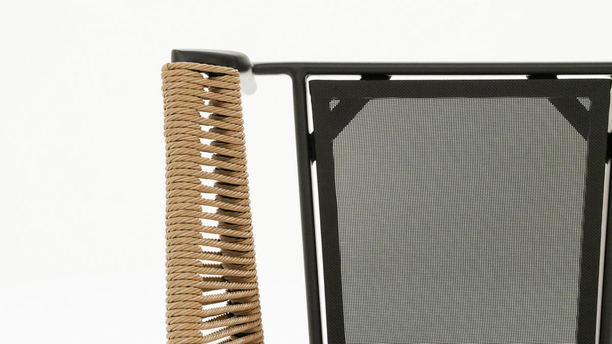 STOLICA SLOŽIVA  prirodne boje, crna  metal, plastika, tekstil      - prirodne boje/crna, Design, metal/tekstil (64/79,5/59cm) - Dieter Knoll