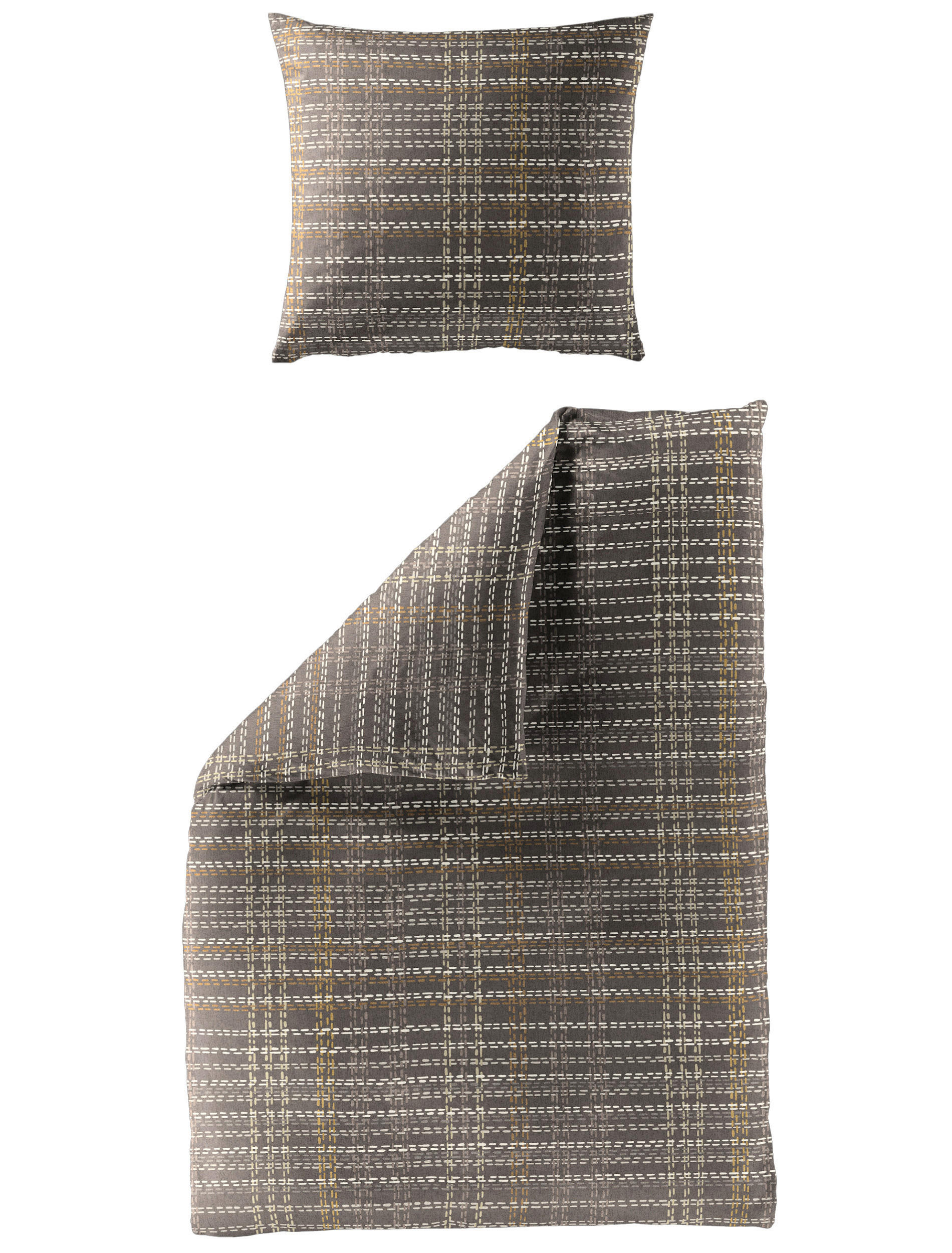 BETTWÄSCHE 2-teilig Biber 135/200 cm  - Braun, Design, Textil (135/200cm) - Bierbaum