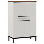 HIGHBOARD YONKERS  in 60/97/34 cm  - Kaschmir/Nussbaumfarben, MODERN, Holzwerkstoff/Metall (60/97/34cm) - Xora