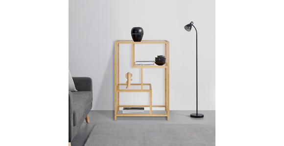 REGAL Bambus Naturfarben  - Naturfarben, Basics, Glas/Naturmaterialien (77/111/34cm) - Xora