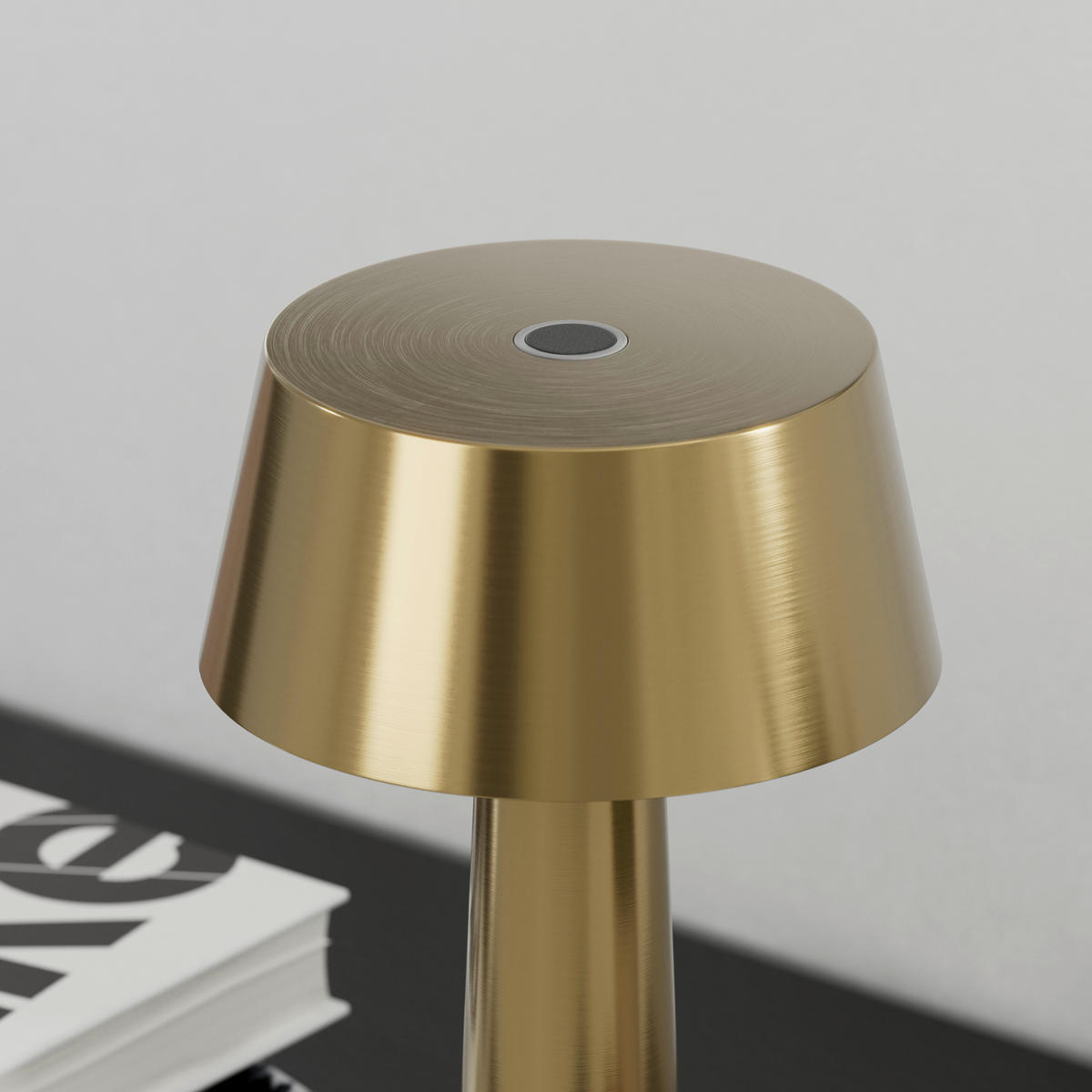 AKKU-TISCHLEUCHTE Aniara 11/22,1 cm  - Goldfarben, Basics, Metall (11/22,1cm) - Novel