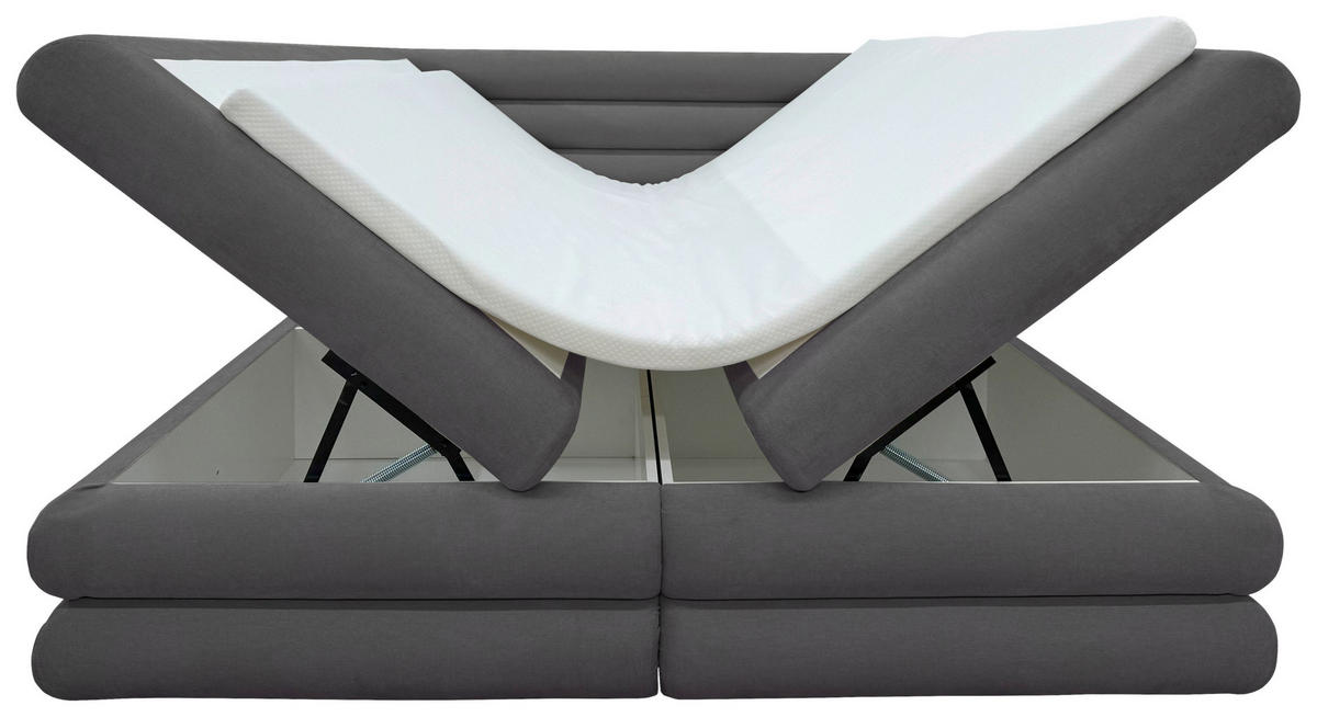 BOXBETT 180/200 cm  in Graphitfarben  - Graphitfarben, MODERN, Textil (180/200cm) - Livetastic