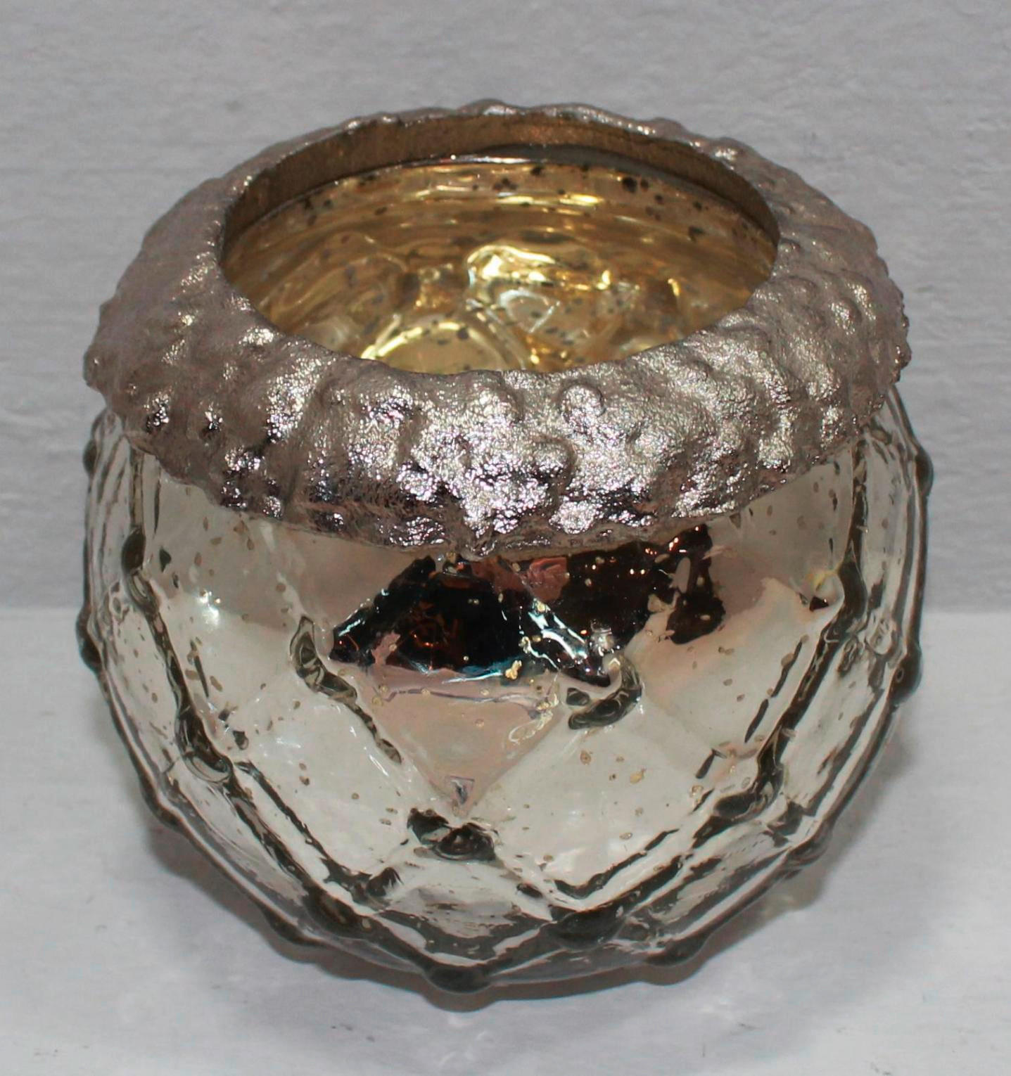 TEELICHTGLAS  - Silberfarben, Design, Glas (10/10/8,5cm) - Cor Mulder