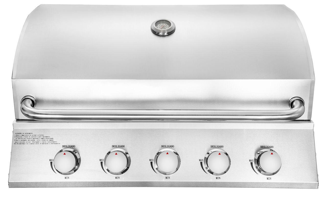 EINBAUGRILL - Edelstahlfarben, Basics, Metall (85/50/60cm)
