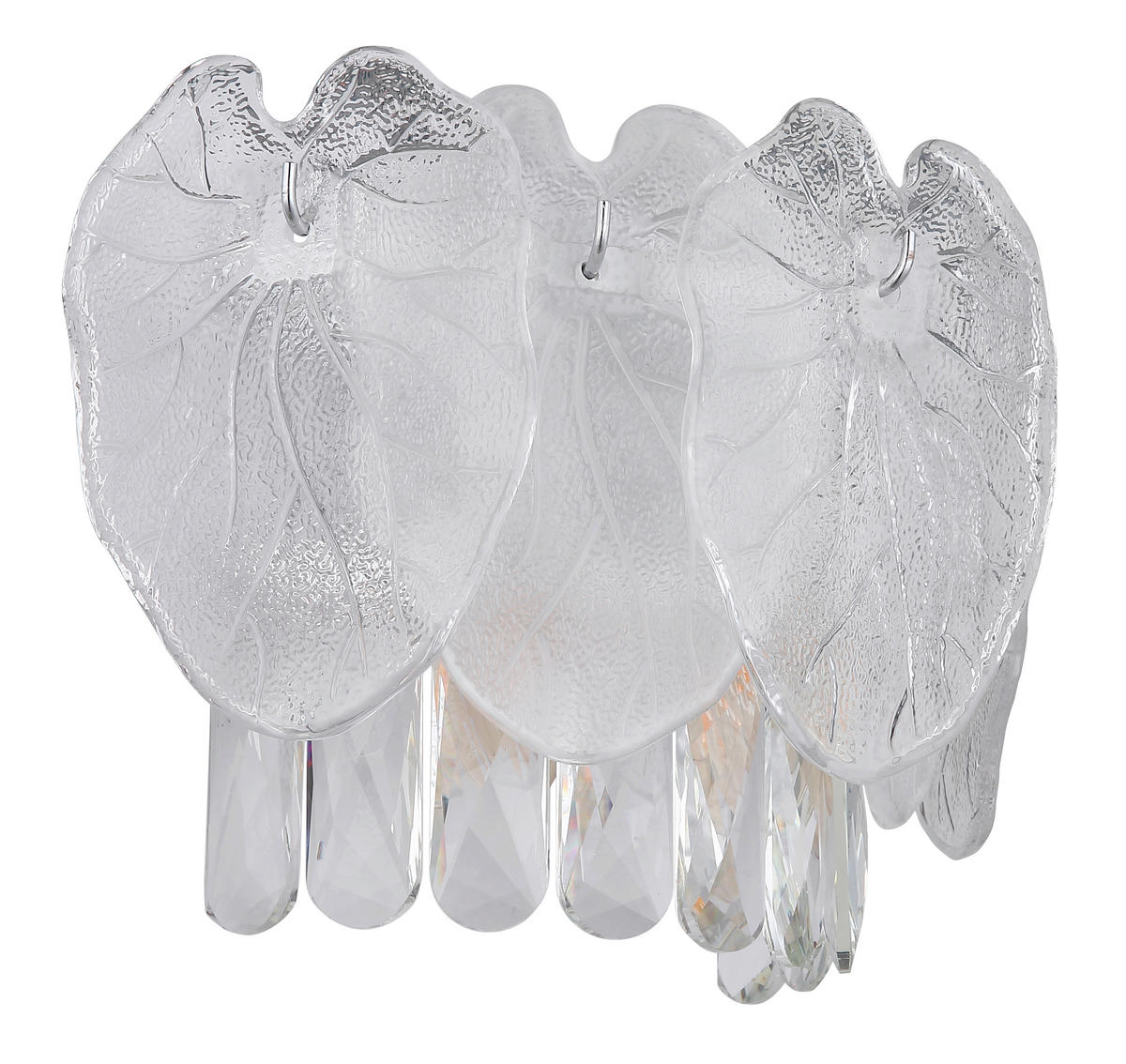 WANDLEUCHTE - Klar/Chromfarben, Konventionell, Glas/Metall (31,5/15,5/20,8cm) - Globo
