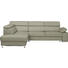 WOHNLANDSCHAFT in Leder Grau - Alufarben/Grau, Design, Leder/Metall (226/275cm) - Beldomo Premium WOHNLANDSCHAFT in Leder Grau - Alufarben/Grau, Design, Leder/Metall (226/275cm) - Beldomo Premium