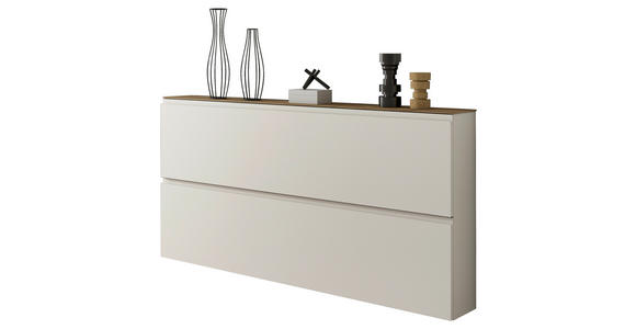 SCHUHKIPPER 160/81/22 cm  - Sandfarben/Eichefarben, Design, Holzwerkstoff (160/81/22cm) - Moderano