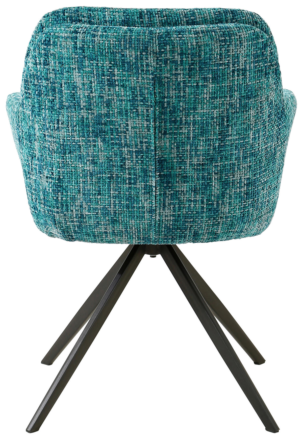 ARMLEHNSTUHL  in Eisen Chenille  - Blau/Schwarz, Design, Textil/Metall (62/82,5/66cm) - Stylife