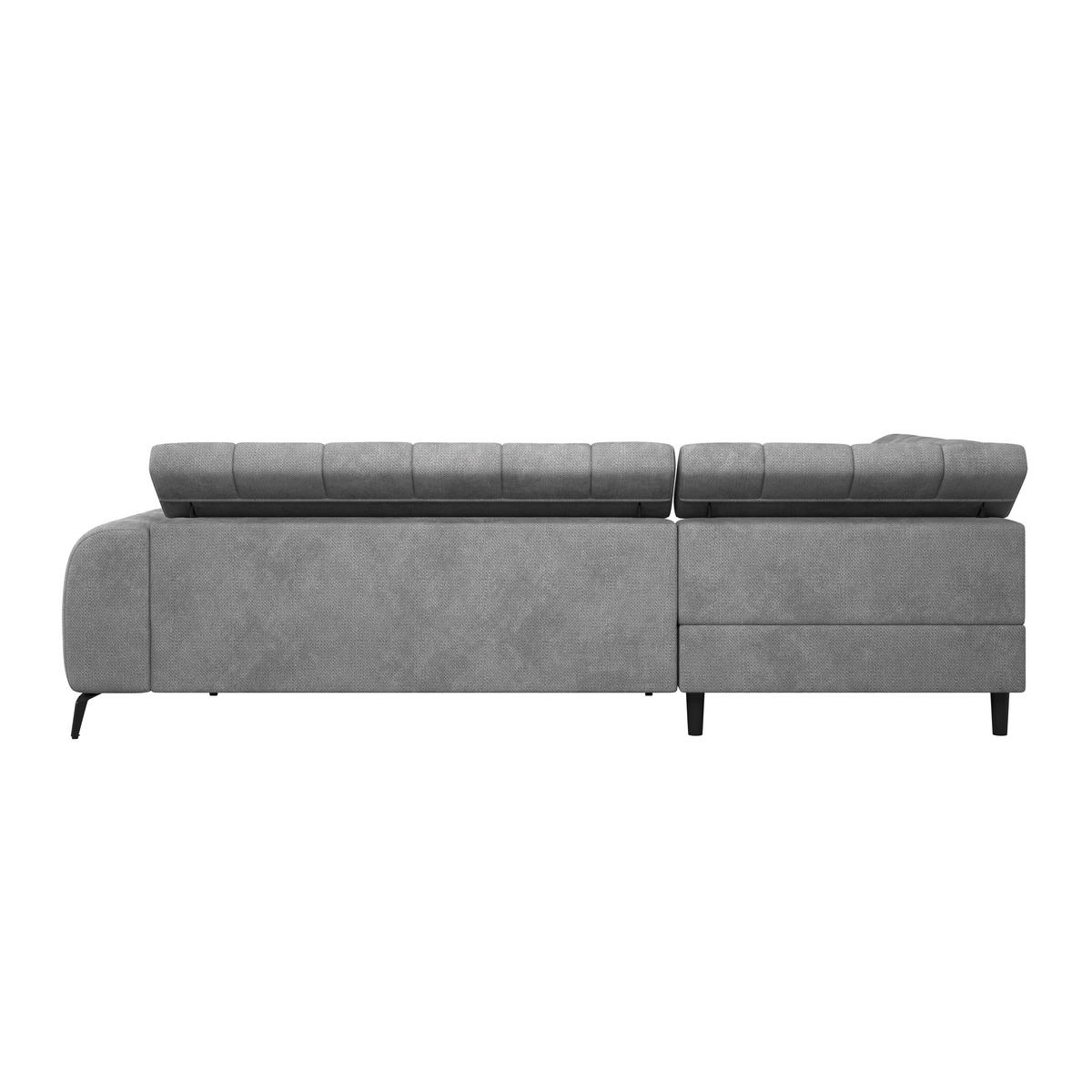 ECKSOFA Grau  - Schwarz/Grau, Trend, Kunststoff/Textil (203/261cm) - Livetastic