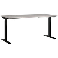 SCHREIBTISCH höhenverstellbar  - Kaschmir/Schwarz, MODERN, Holzwerkstoff/Metall (160/80/72-120cm) - Germania