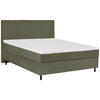 BOXSPRINGBETT 160/200 cm  in Dunkelgrün  - Dunkelgrün/Schwarz, Design, Holz/Textil (160/200cm) - Welnova