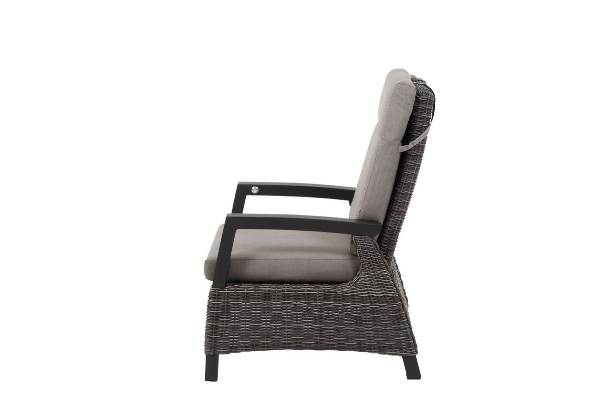 LOUNGEGARNITUR 4-teilig   72/206/103 cm Aluminium  - Grau, Basics, Keramik/Kunststoff (72/206/103cm) - Siena Garden