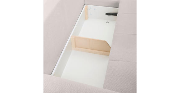 ECKSOFA in Webstoff Weiß  - Buchefarben/Weiß, KONVENTIONELL, Holz/Textil (294/169cm) - Carryhome