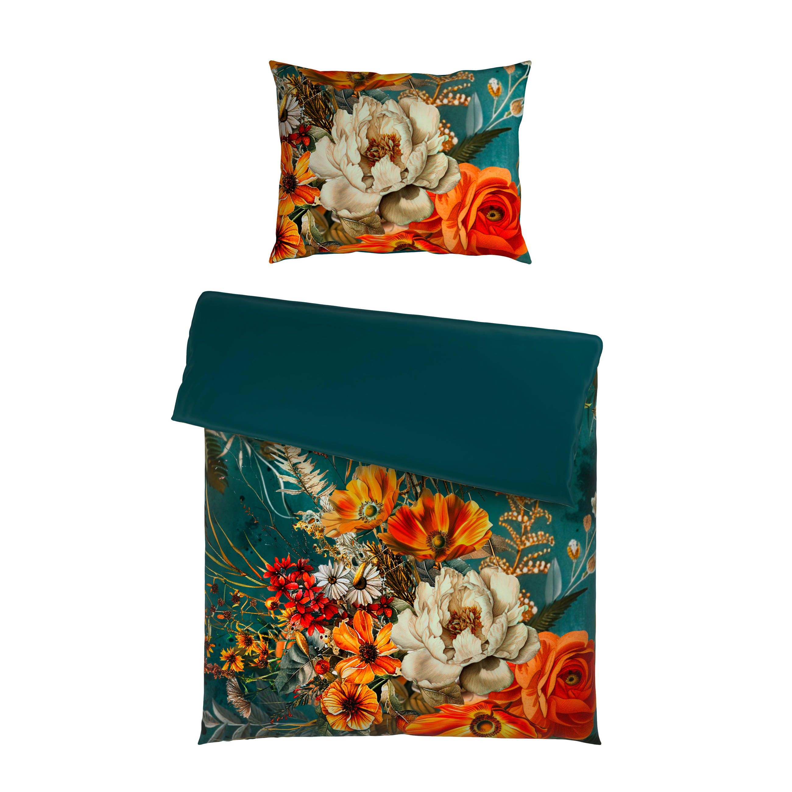 WENDEBETTWÄSCHE 2-teilig Satin 140/200 cm  - Multicolor, Textil (140/200cm) - Novel