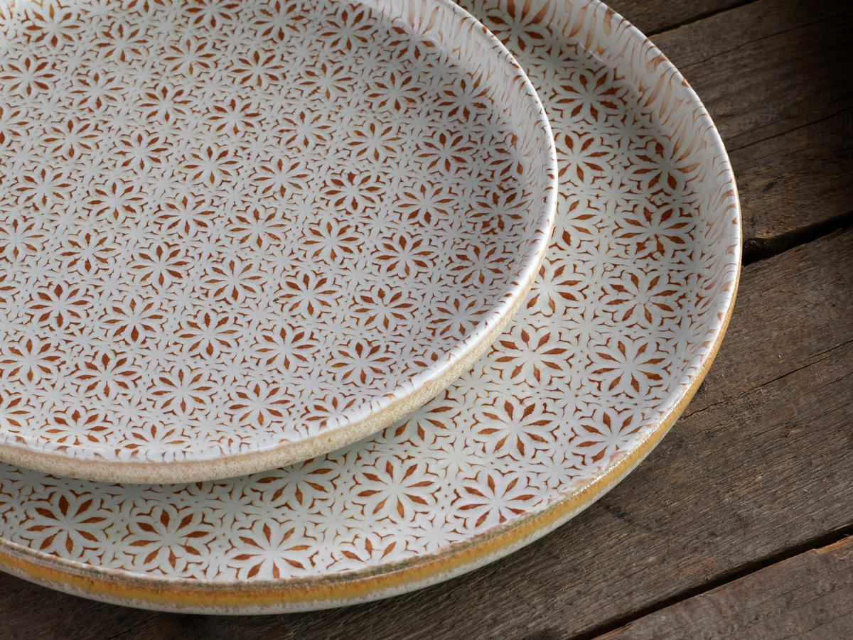 TAFELSERVICE Uno Emiliana 12-teilig  - Creme/Rosa, Basics, Keramik - Creatable