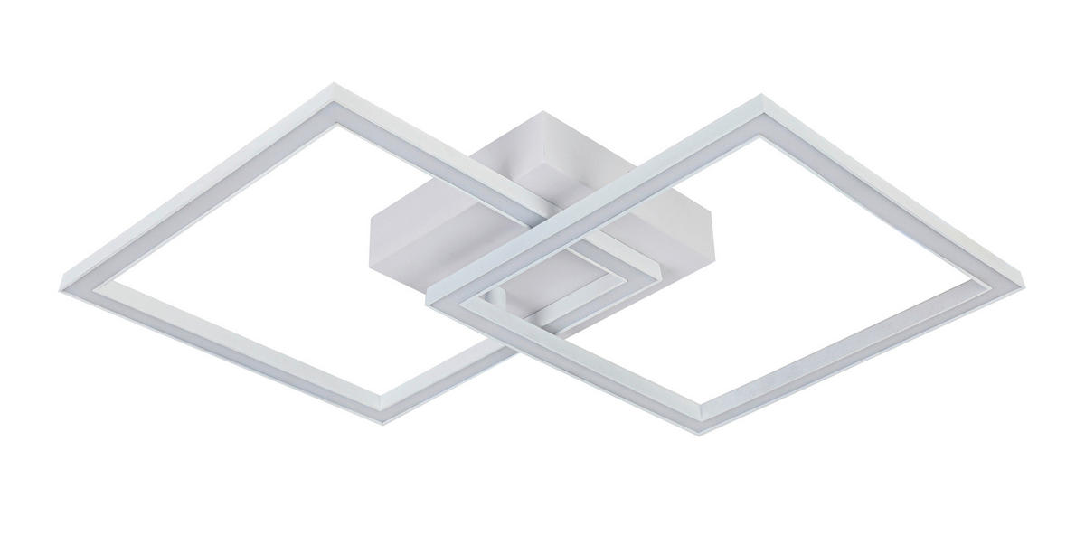 LED MENNYEZETI LÁMPA - fehér, Trend, műanyag/fém (57/35/6,5cm) - Boxxx