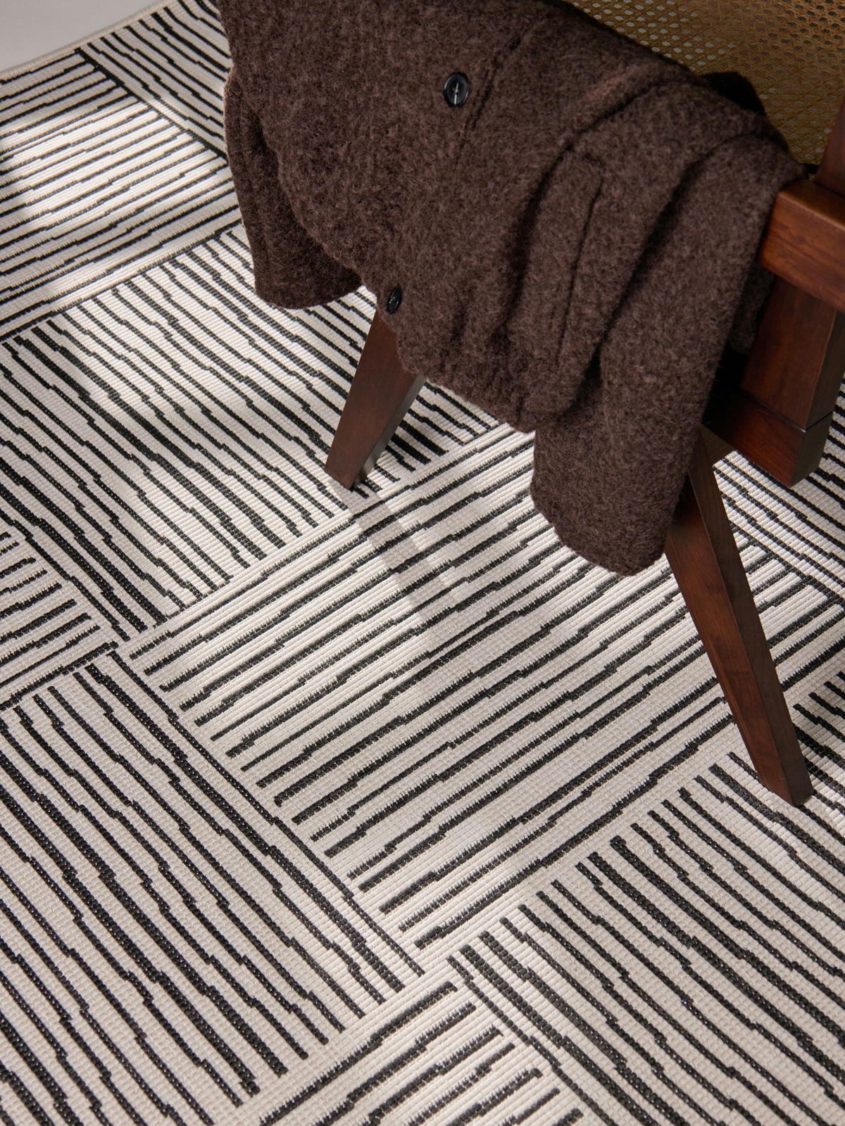 FLACHWEBETEPPICH 160/230 cm Haringey Schwarz, Weiß  - Schwarz/Weiß, Design, Kunststoff (160/230cm)