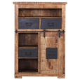 HIGHBOARD  in 90/130/45 cm  - Schwarz/Naturfarben, LIFESTYLE, Holz/Metall (90/130/45cm) - Landscape