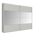 SCHWEBETÜRENSCHRANK  in Grau  - Grau, KONVENTIONELL, Glas/Holzwerkstoff (271/229/62cm) - Xora