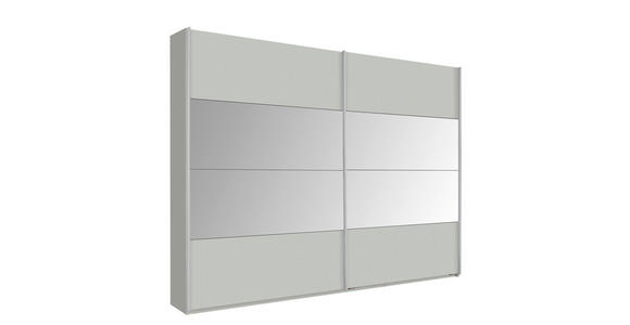 SCHWEBETÜRENSCHRANK 271/229/62 cm 2-türig Grau  - Grau, KONVENTIONELL, Glas/Holzwerkstoff (271/229/62cm) - Carryhome