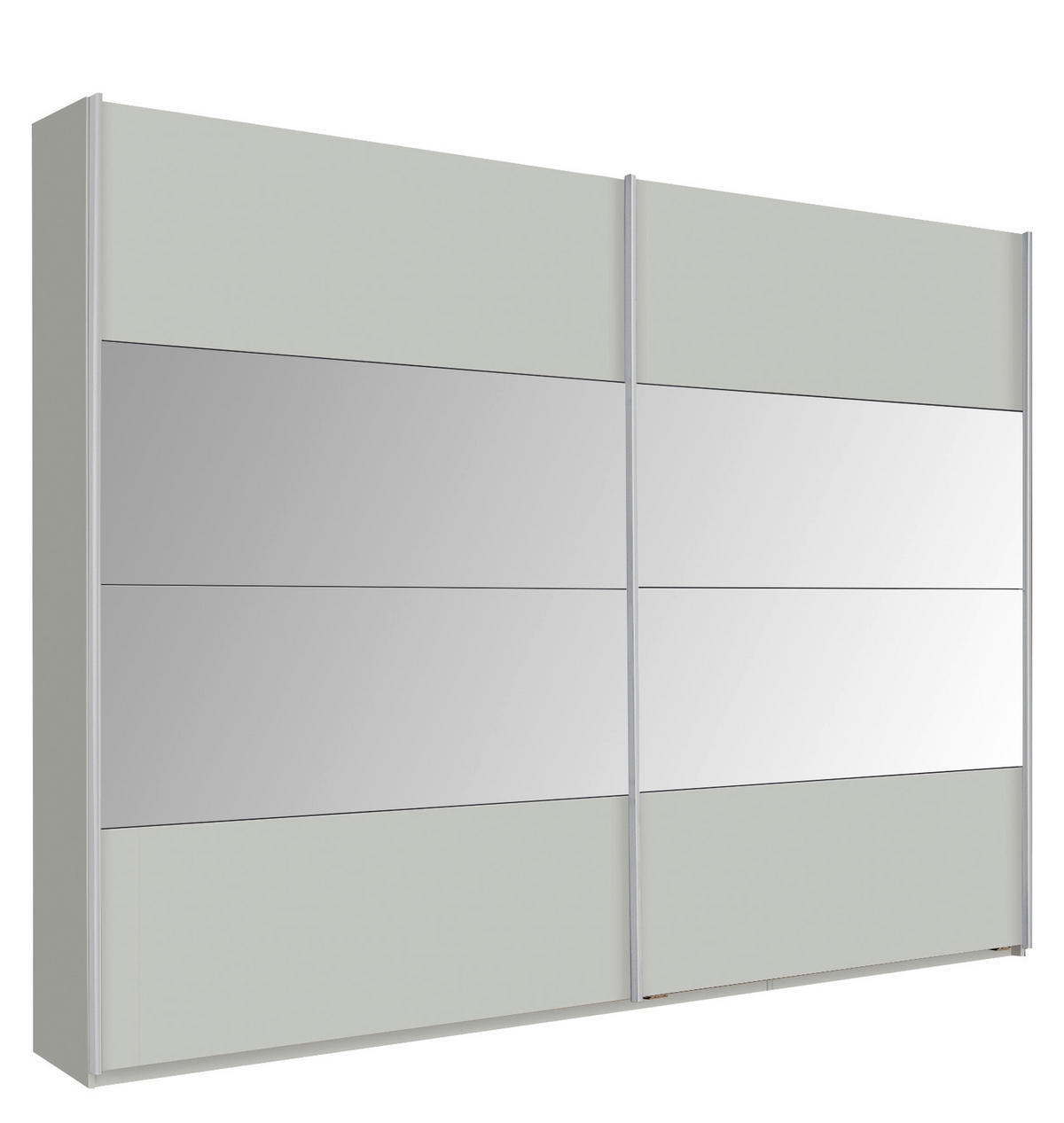 SCHWEBETÜRENSCHRANK  in Grau  - Grau, KONVENTIONELL, Glas/Holzwerkstoff (271/229/62cm) - Xora