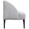 SITZBANK in Textil Hellgrau  - Hellgrau/Schwarz, Konventionell, Textil/Metall (197/85/72cm) - Moderano