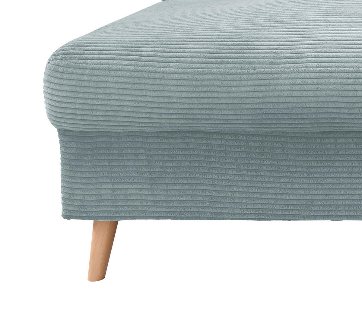 WOHNLANDSCHAFT in Cord Hellblau  - Naturfarben/Hellblau, Konventionell, Holz/Textil (200/301/150cm) - P & B