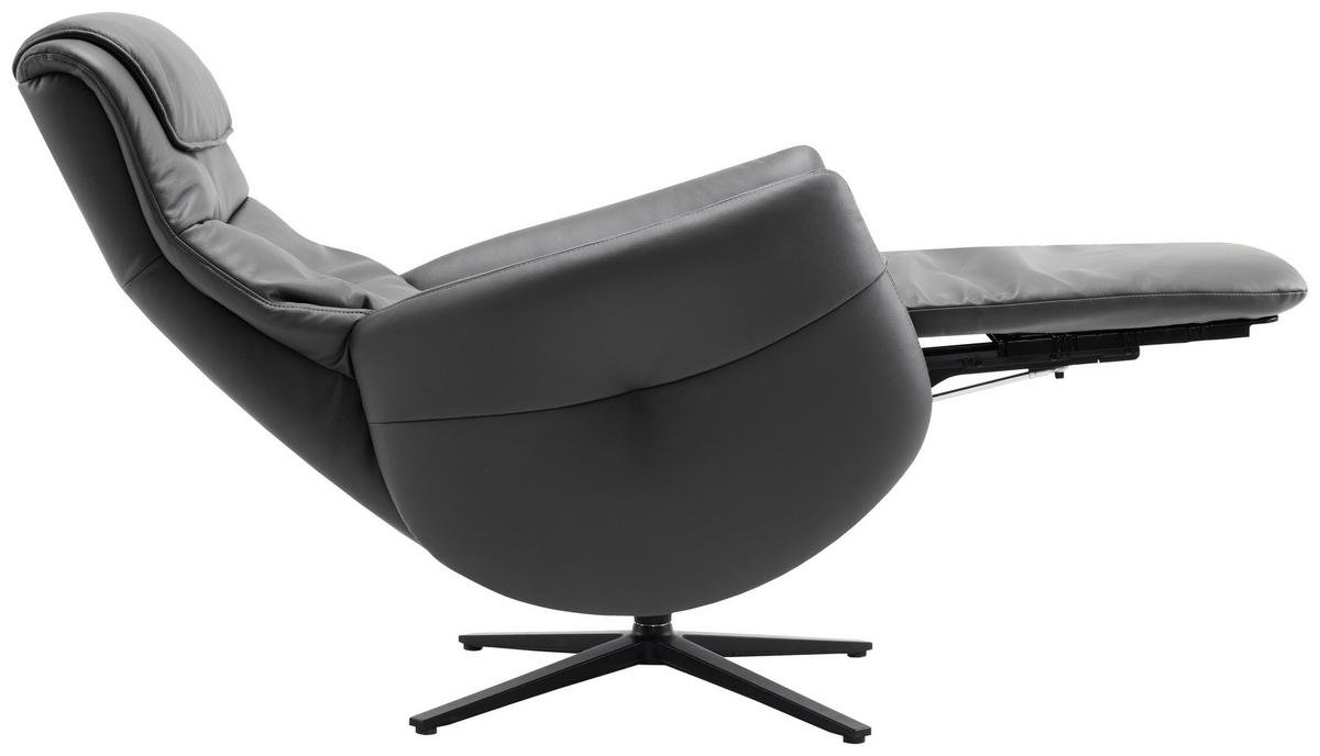 MASÁŽNÍ KŘESLO, kov, textil, kůže, černá, tmavě šedá - černá/tmavě šedá, Design, kov/textil (77/113/86cm) - Xora
