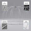 PAVILLON 372/250/372 cm Aluminium  - Transparent/Silberfarben, Basics, Kunststoff/Metall (372/250/372cm)